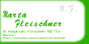 marta fleischner business card